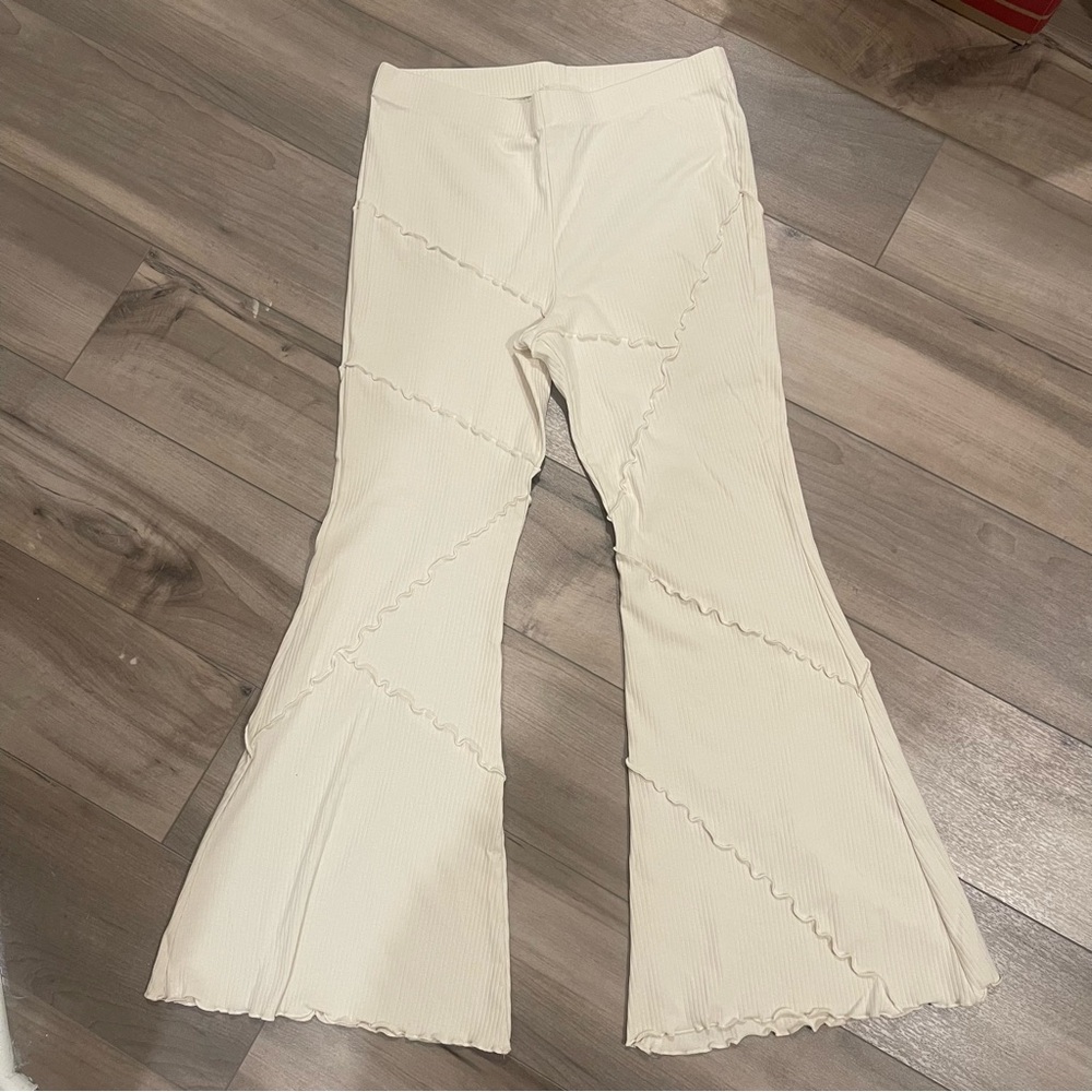 Wild Fable Cream Ribbed Pants